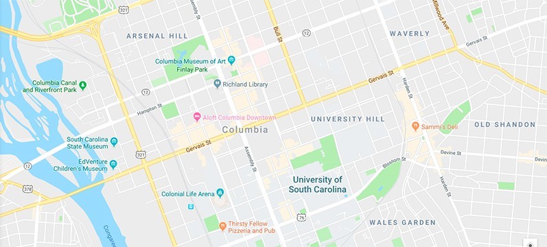 Google Map of Columbia SC